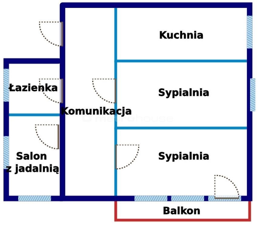 Mieszkanie trzypokojowe na sprzedaż Domaszowice, Odzyskana  68m2 Foto 16