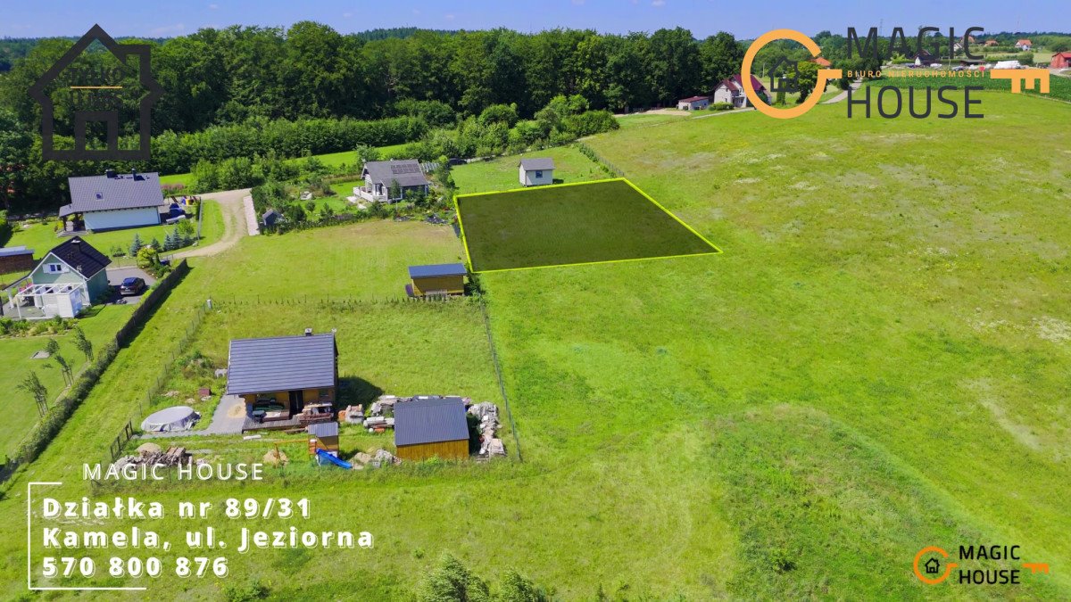 Działka 1200 m² blisko jeziora i lasu – Kaszuby Kamela  1 200m2 Foto 1