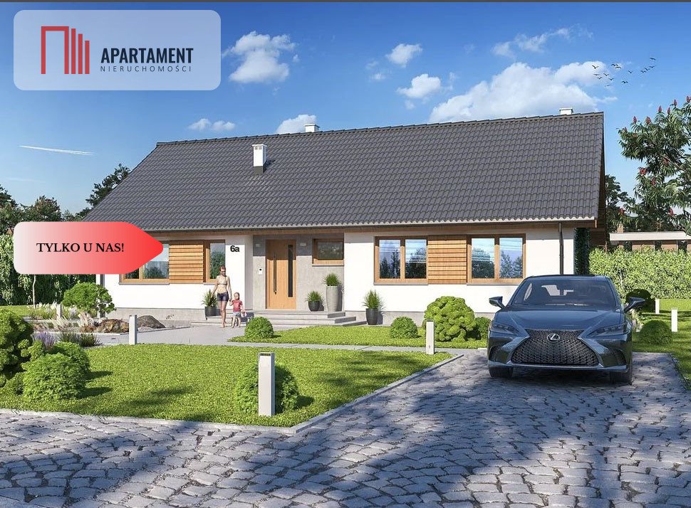 Nowoczesny dom parterowy 122,8 m² z możliwością adaptacji poddasza Krzeczyn  123m2 Foto 1