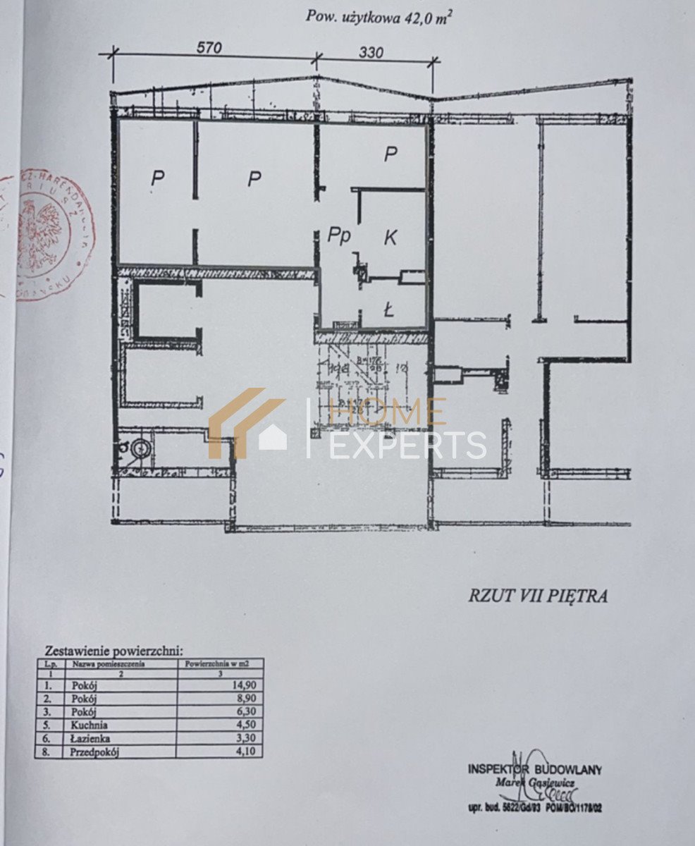 Mieszkanie dwupokojowe na sprzedaż Gdańsk, Przymorze, Obrońców Wybrzeża  42m2 Foto 11