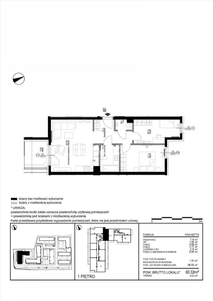 Mieszkanie trzypokojowe na sprzedaż Rotmanka  61m2 Foto 6