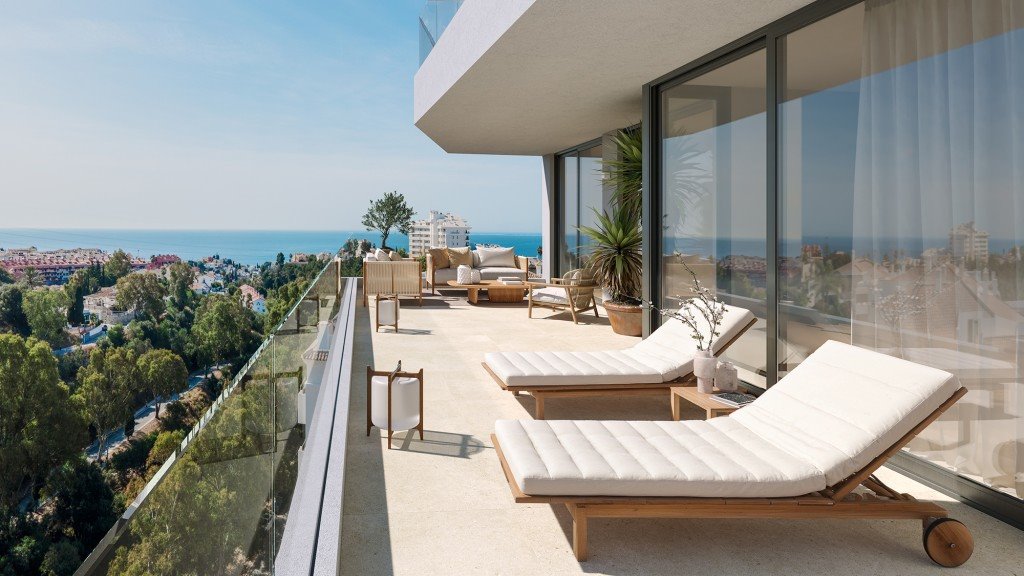 Sprzedam nowoczesne 82 m² mieszkanie z panoramicznym widokiem na morze Hiszpania, Fuengirola  82m2 Foto 1