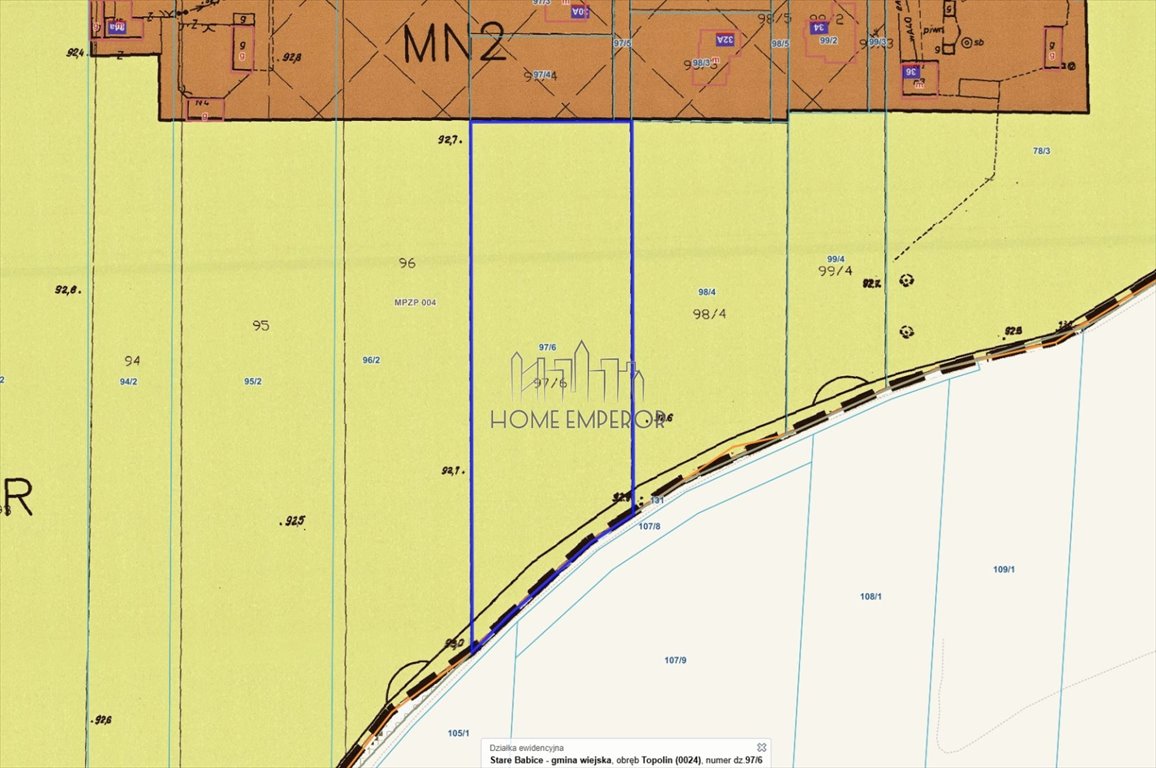 Działka rolna 6042 m² z mediami, Topolin, bez zabudowy Topolin, Stefana Batorego  6 042m2 Foto 1