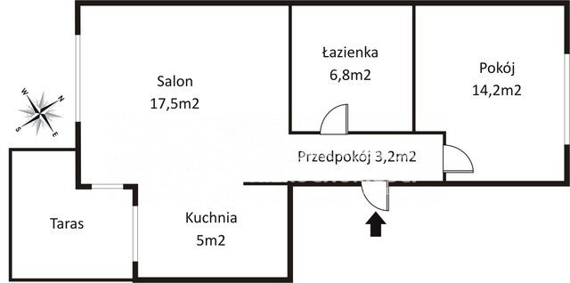 Mieszkanie dwupokojowe na wynajem Gdańsk, Łostowice, Topazowa  47m2 Foto 2