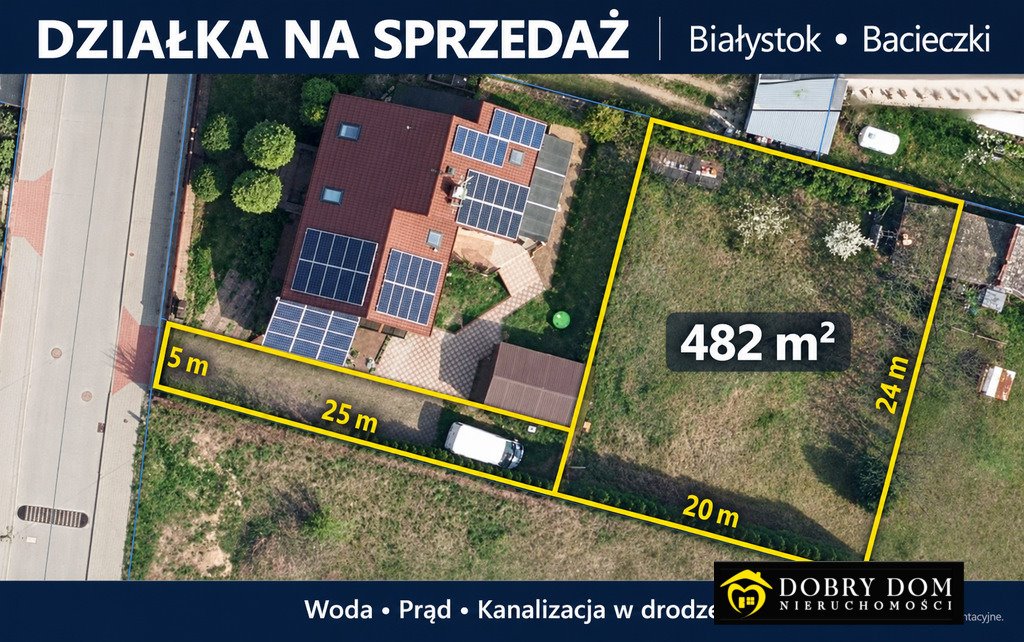 Zapraszam do zakupu działki 482 m² na Bacieczkach w Białymstoku Białystok, Bacieczki  482m2 Foto 1