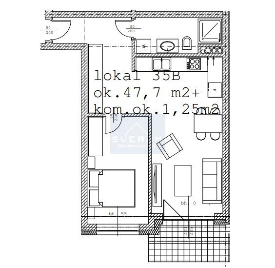 Mieszkanie dwupokojowe na sprzedaż Radomsko  48m2 Foto 2