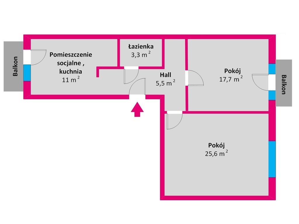 Mieszkanie dwupokojowe na sprzedaż Rzeszów, Maurycego Mochnackiego  65m2 Foto 6