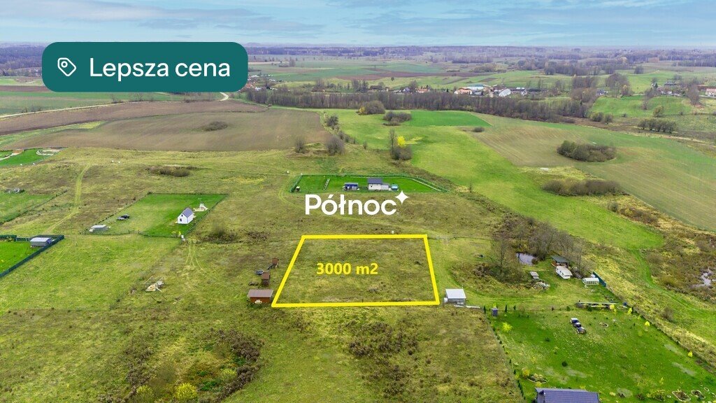 Działka nad jeziorem w Grabniku 3000 m², cisza i ryby Grabnik, Grabnik  3 000m2 Foto 1