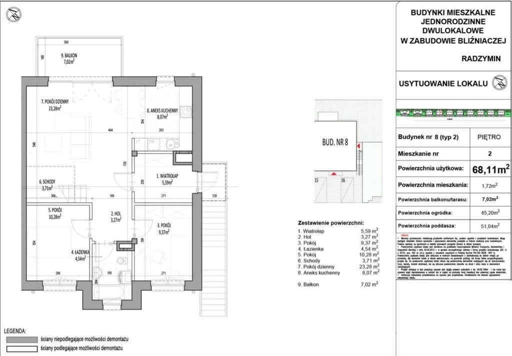 Mieszkanie czteropokojowe  na sprzedaż Radzymin, Wołomińska  68m2 Foto 2