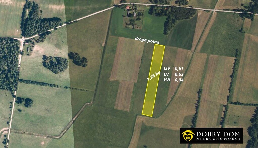 Polecam działkę rolną 1,28 ha w Cisówce z dostępem drogą polną Cisówka  12 800m2 Foto 1