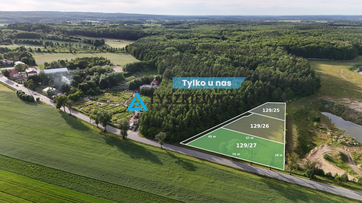 Działki budowlane w Warcz z dostępem do drogi wojewódzkiej Warcz  2 460m2 Foto 1