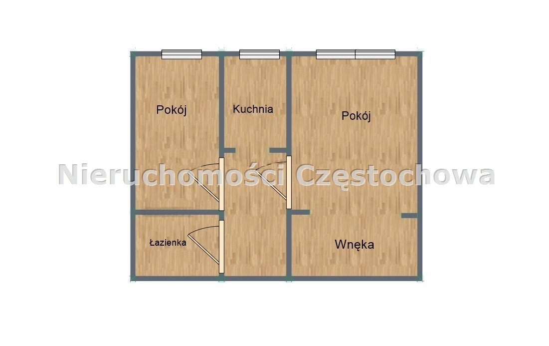 Mieszkanie dwupokojowe na sprzedaż Częstochowa, Raków  49m2 Foto 2