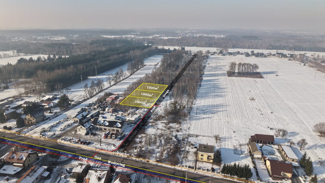 Działki 1000 m² z warunkami zabudowy i dużym potencjałem Gawłów  1 000m2 Foto 1