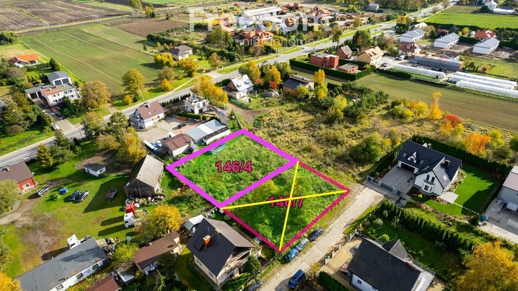 Działka 854 m² z mediami, pod dom i usługi w Różynach Różyny, Sadowa  854m2 Foto 1