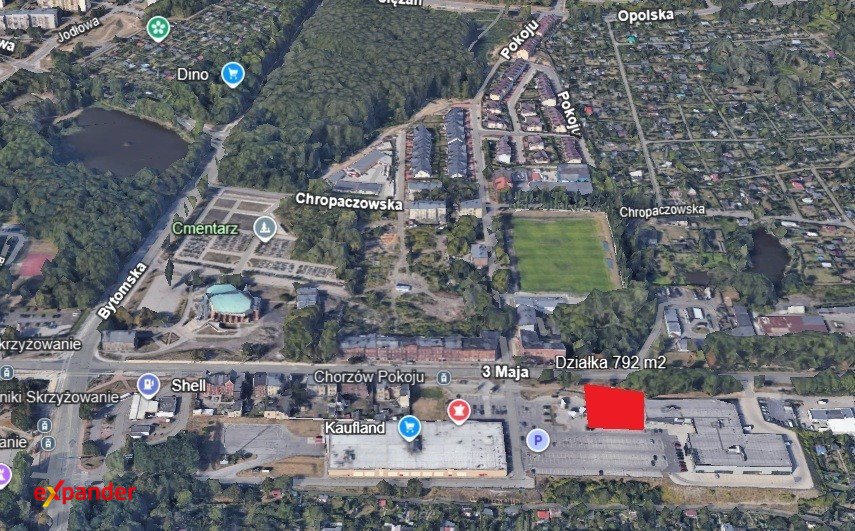 Na sprzedaż działka usługowa 792 m² z mediami w Chorzowie Chorzów, 3 Maja  792m2 Foto 1