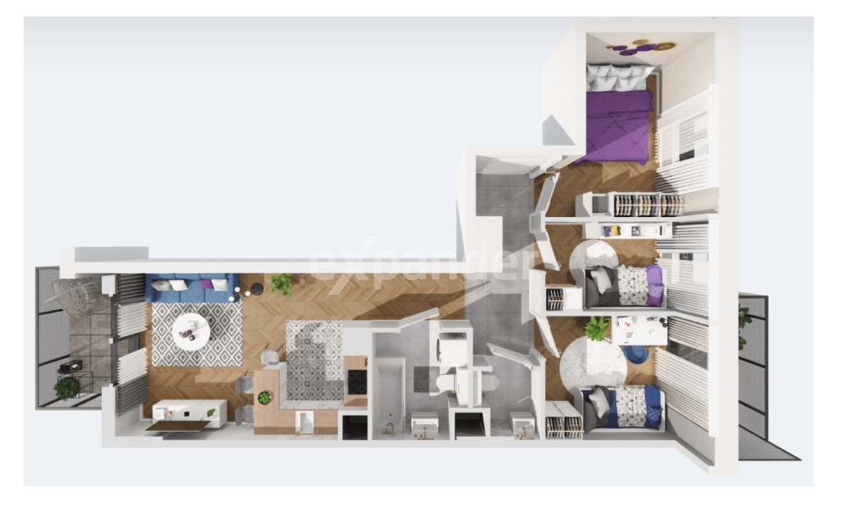 Mieszkanie czteropokojowe  na sprzedaż Poznań, Żegrze, Aleksandry Bielerzewskiej  57m2 Foto 1