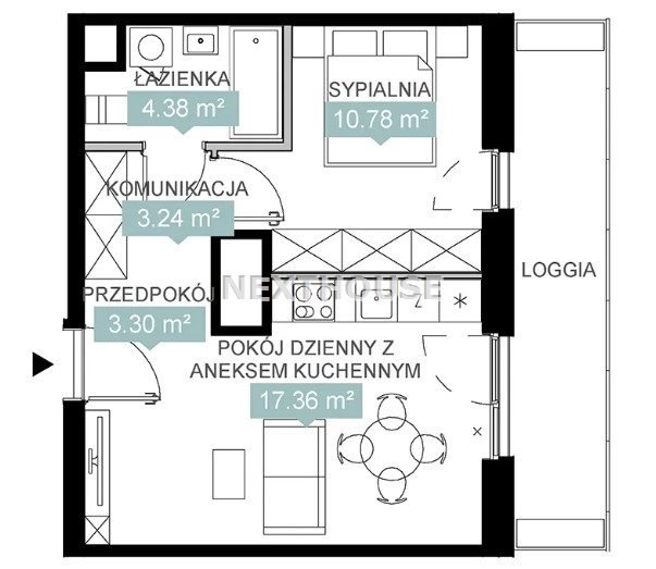 Mieszkanie dwupokojowe na sprzedaż Katowice  39m2 Foto 2