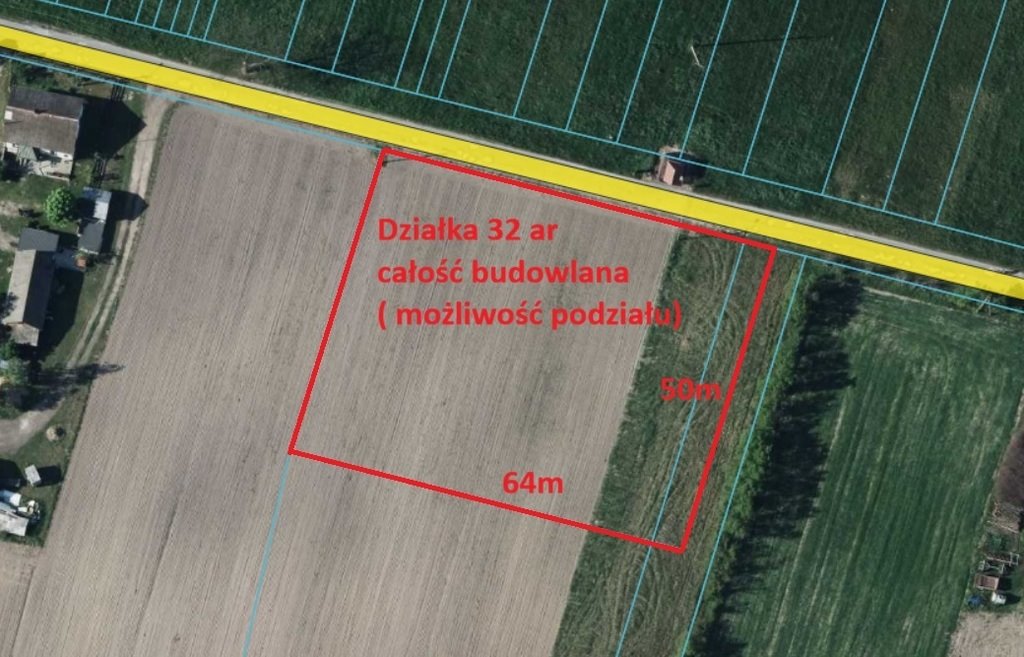 Działka 3211 m² z podziałem, media, szybki dojazd do Lublina Nowodwór  3 211m2 Foto 1
