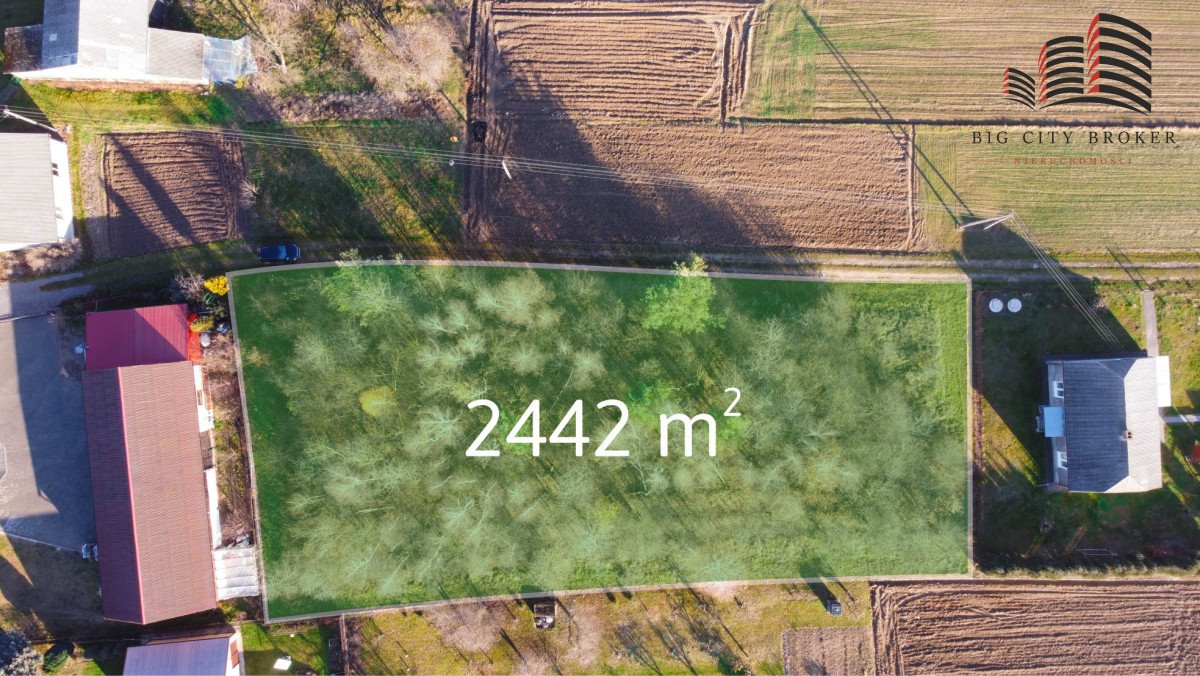 Działka budowlana z mediami, las, 2442 m2, Oleśniki Oleśniki  2 442m2 Foto 1