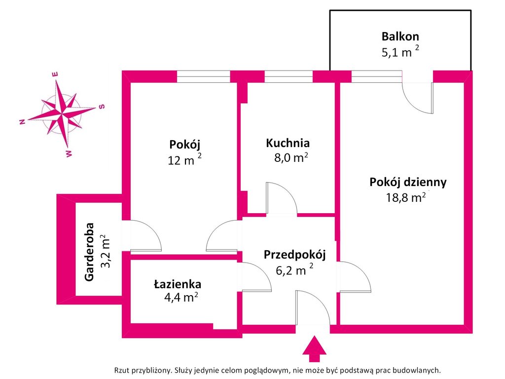 Mieszkanie dwupokojowe na sprzedaż Poznań, Winogrady, Winogrady, Księcia Mieszka I  53m2 Foto 12