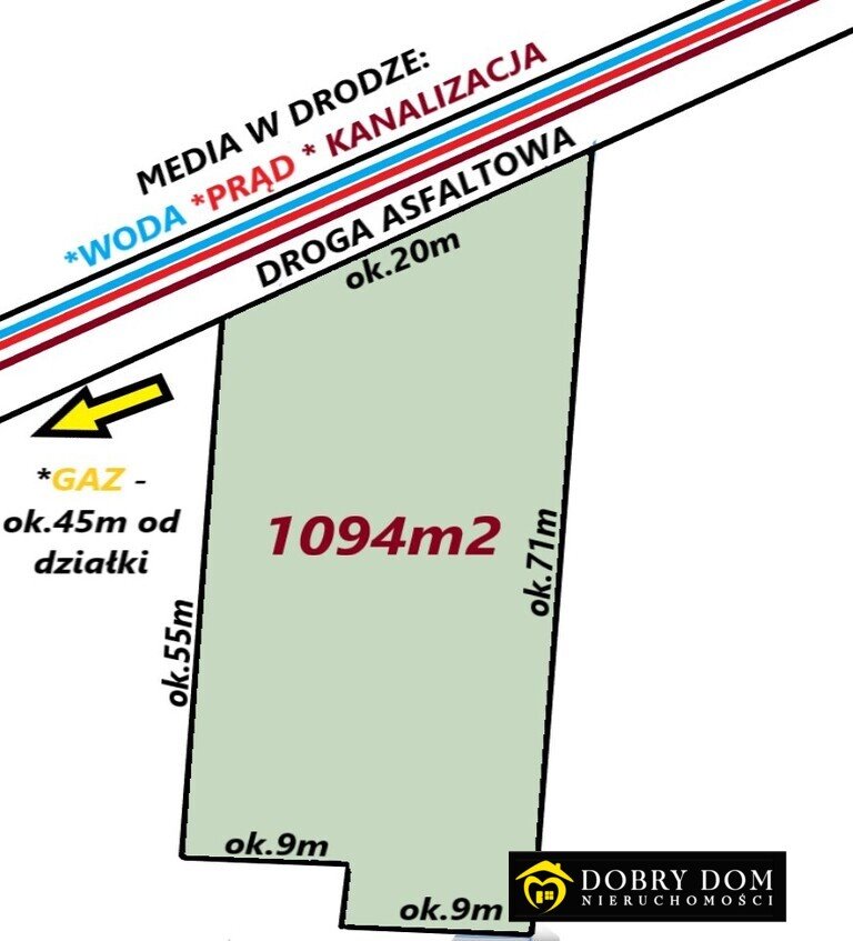 Polecam działkę 1094 m² pod dom lub usługi w Skorupach Białystok, Skorupy  1 094m2 Foto 1