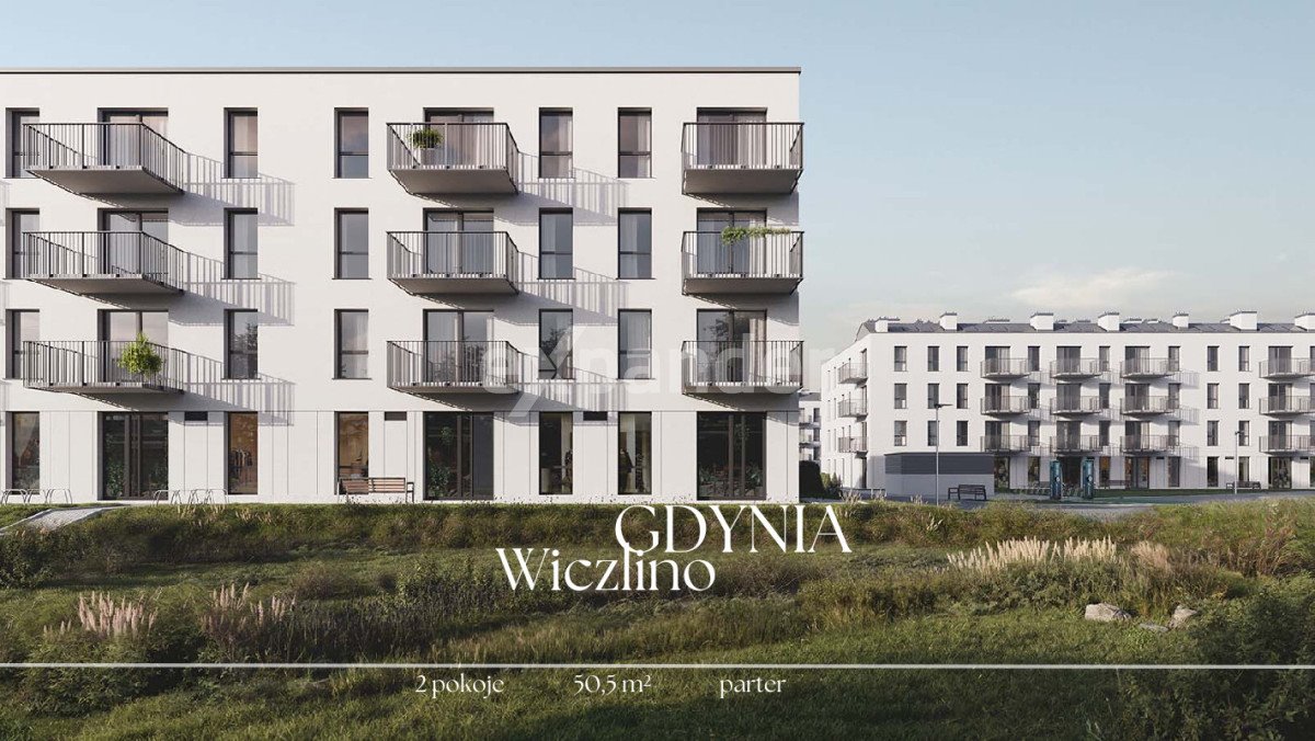 Mieszkanie dwupokojowe na sprzedaż Gdynia, Chwarzno-Wiczlino, Wiczlińska  51m2 Foto 1