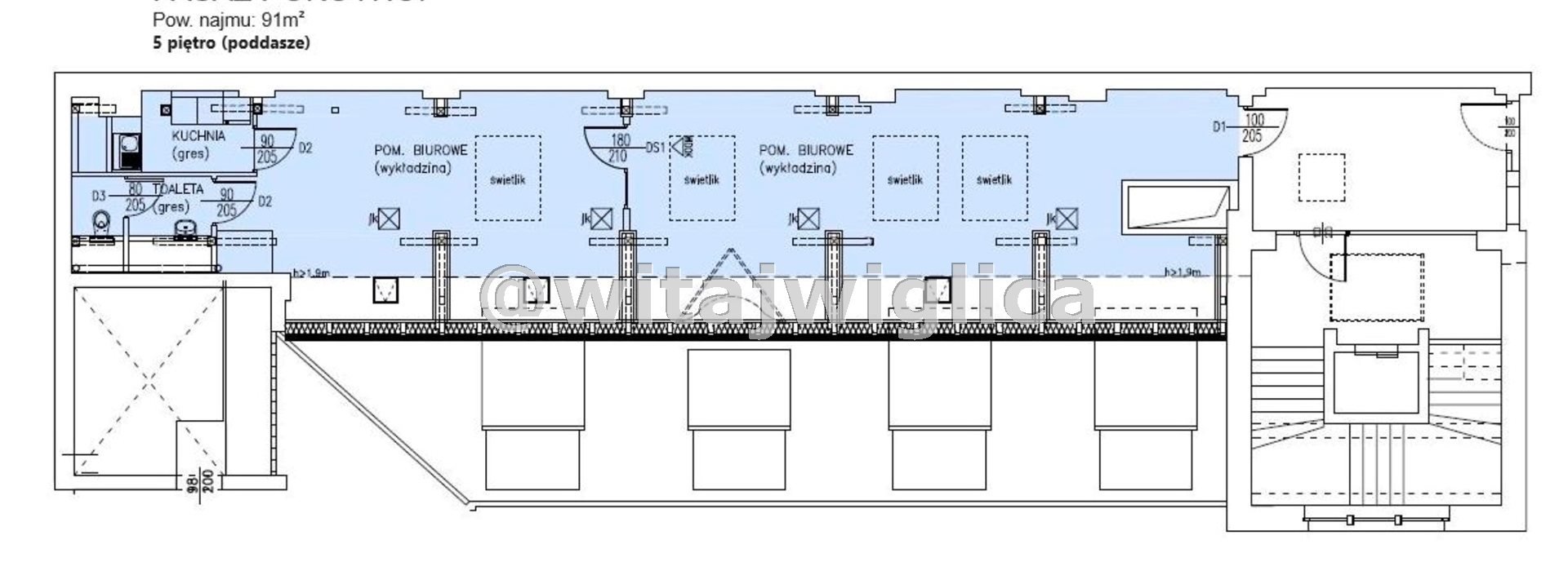 Lokal użytkowy na wynajem Wrocław, Stare Miasto  91m2 Foto 7