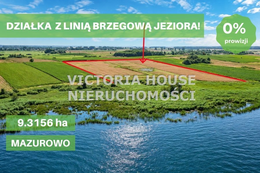 Zapraszam do zakupu działki 93 156 m² z własną linią brzegową jeziora Mazurowo  93 156m2 Foto 1
