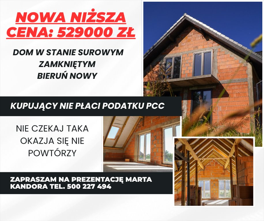Dom z poddaszem w Bieruniu – 186 m², wykończenie pod klucz Bieruń  186m2 Foto 1
