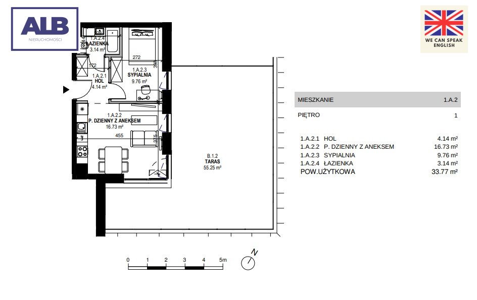 Mieszkanie dwupokojowe na sprzedaż Gdańsk, Brzeźno  34m2 Foto 2