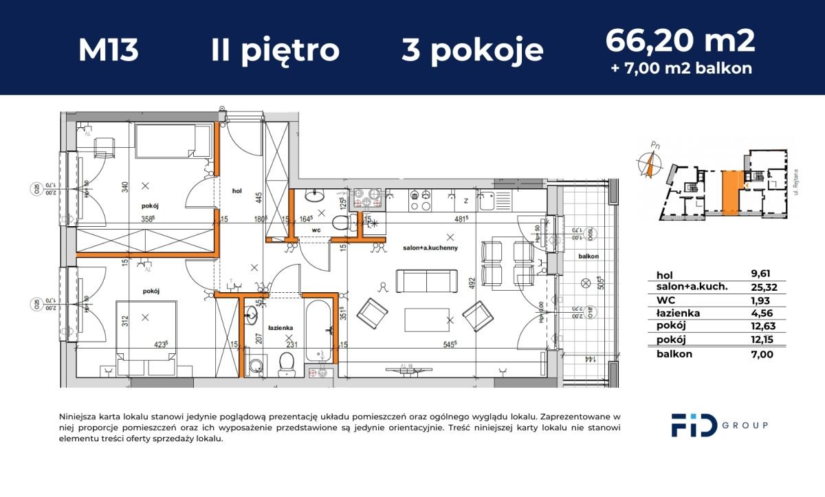 Mieszkanie trzypokojowe na sprzedaż Poznań, Winiary, Tadeusza Rejtana  66m2 Foto 11