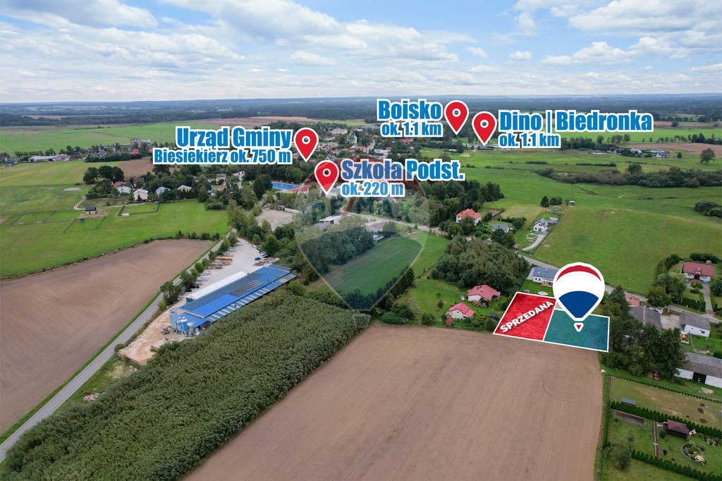 Zapraszam do zakupu działki 867 m² z warunkami zabudowy w Biesiekierzu Biesiekierz  867m2 Foto 1