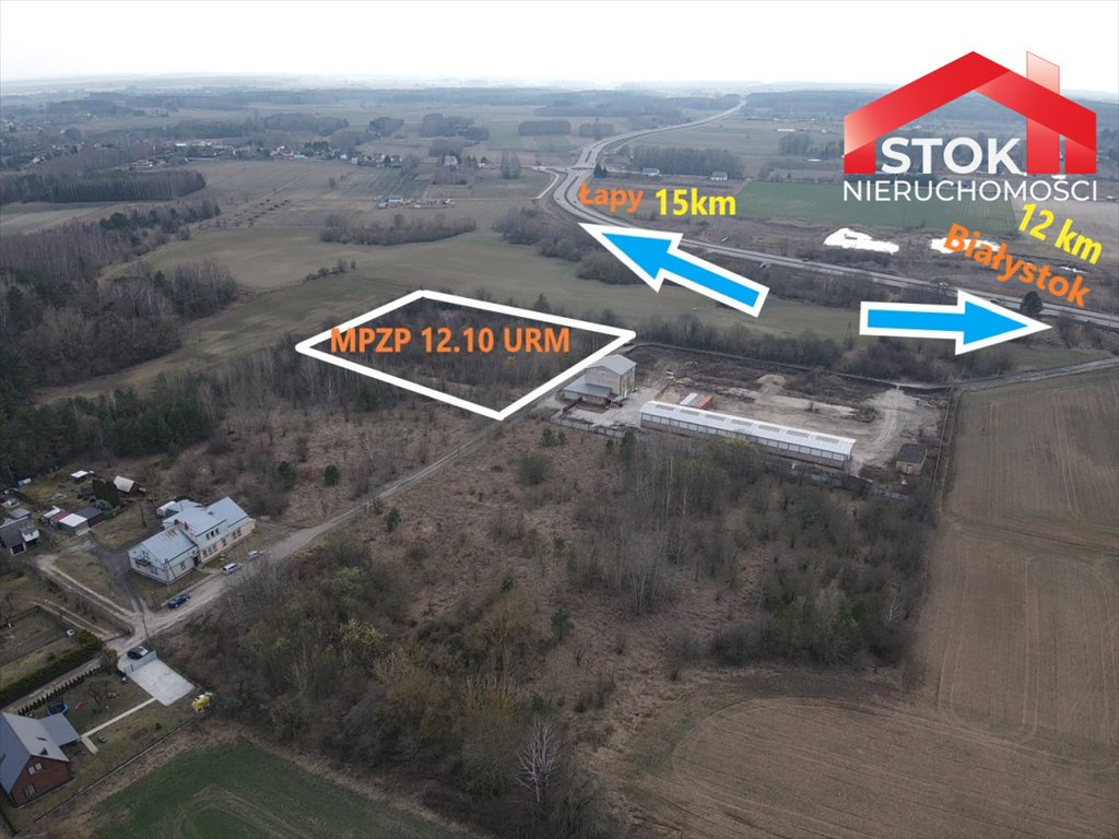 Działka inwestycyjna 10 158 m² z mediami, blisko Białegostoku Markowszczyzna, Koło Cegielni  10 158m2 Foto 1