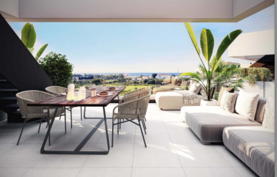 Nowoczesny apartament 118m² z tarasem i widokiem na morze. Hiszpania, Cancelada  118m2 Foto 1