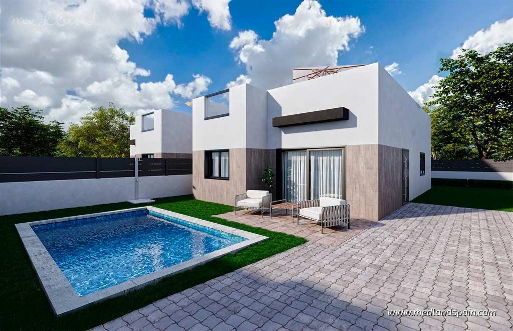 Nowoczesne wille z basenem i dużym tarasem w Mazarrón Hiszpania, Mazarrón  74m2 Foto 1