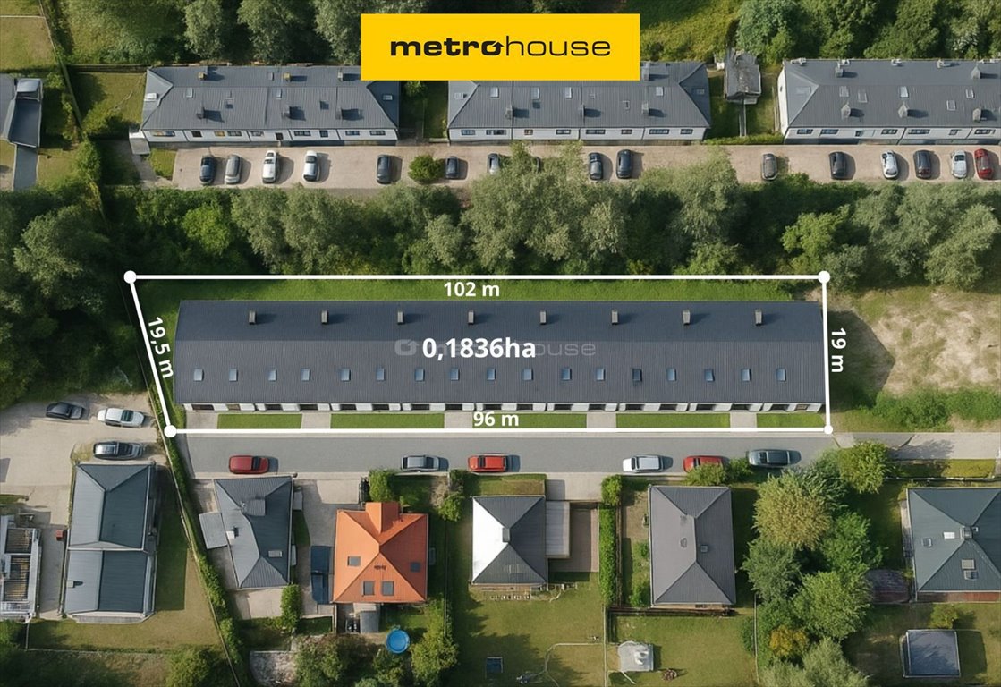 Działka inwestycyjna pod zabudowę szeregową w Markach Marki, Wesoła  1 836m2 Foto 1