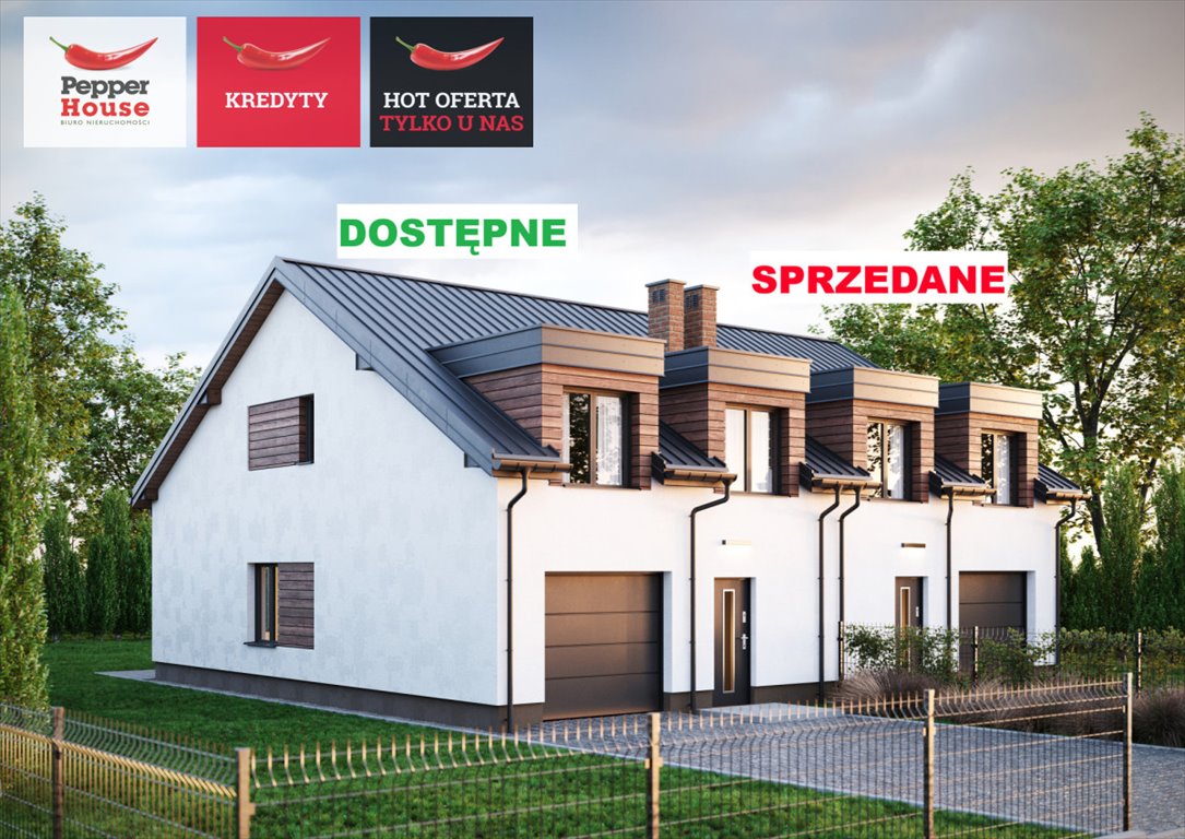 Segment lewy domu bliźniaczego w Baninie, 128,55 m2, garaż Banino, Kubusia Puchatka  129m2 Foto 1