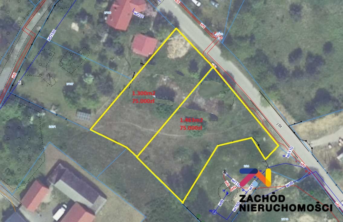 Działka budowlana na sprzedaż Mirocin Średni  1 300m2 Foto 1