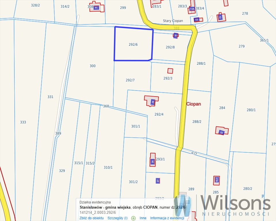 Na sprzedaż działka 2215 m² z lasem i nowymi domami Ciopan  2 215m2 Foto 1