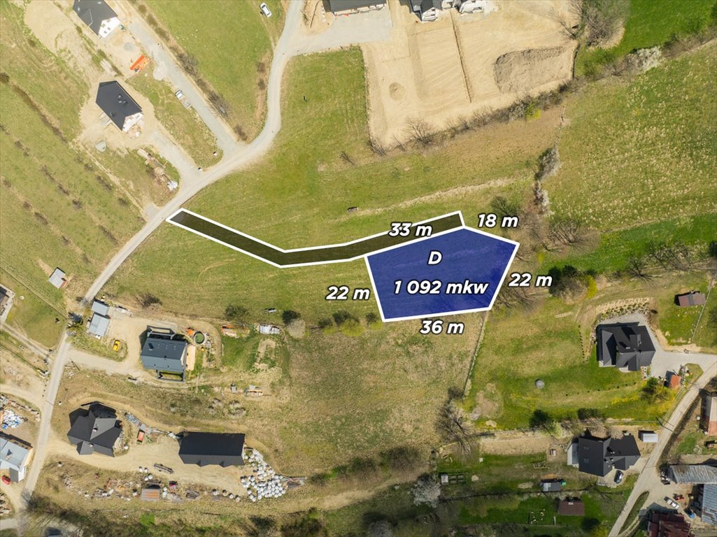 Działka z pozwoleniem i projektem domu 131 m² (Rabka-Zdrój) Rabka-Zdrój, Poniatowskiego  1 092m2 Foto 1