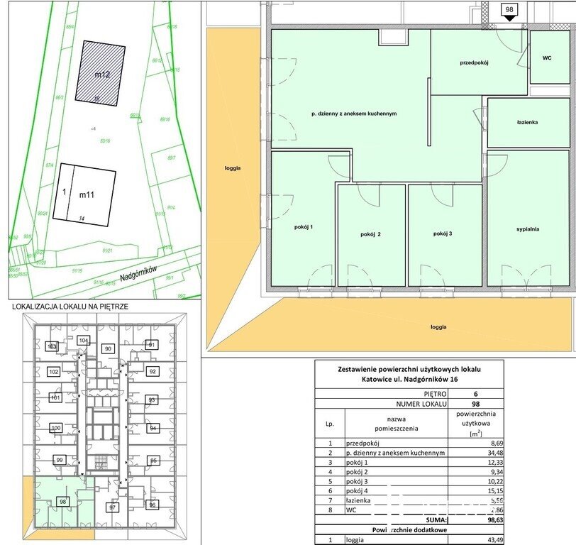 Mieszkanie na sprzedaż Katowice, Nadgórników  99m2 Foto 11