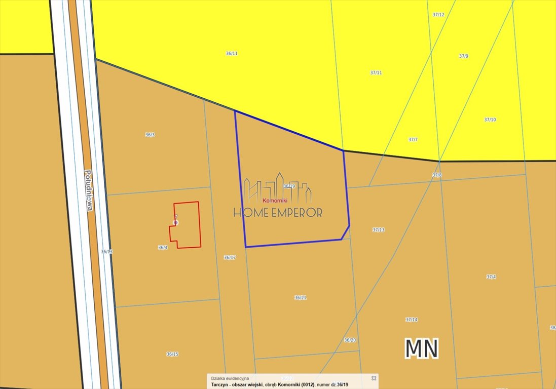 Działka 933 m² w Komornikach - pod zabudowę mieszkaniową Komorniki, Słoneczna  933m2 Foto 1