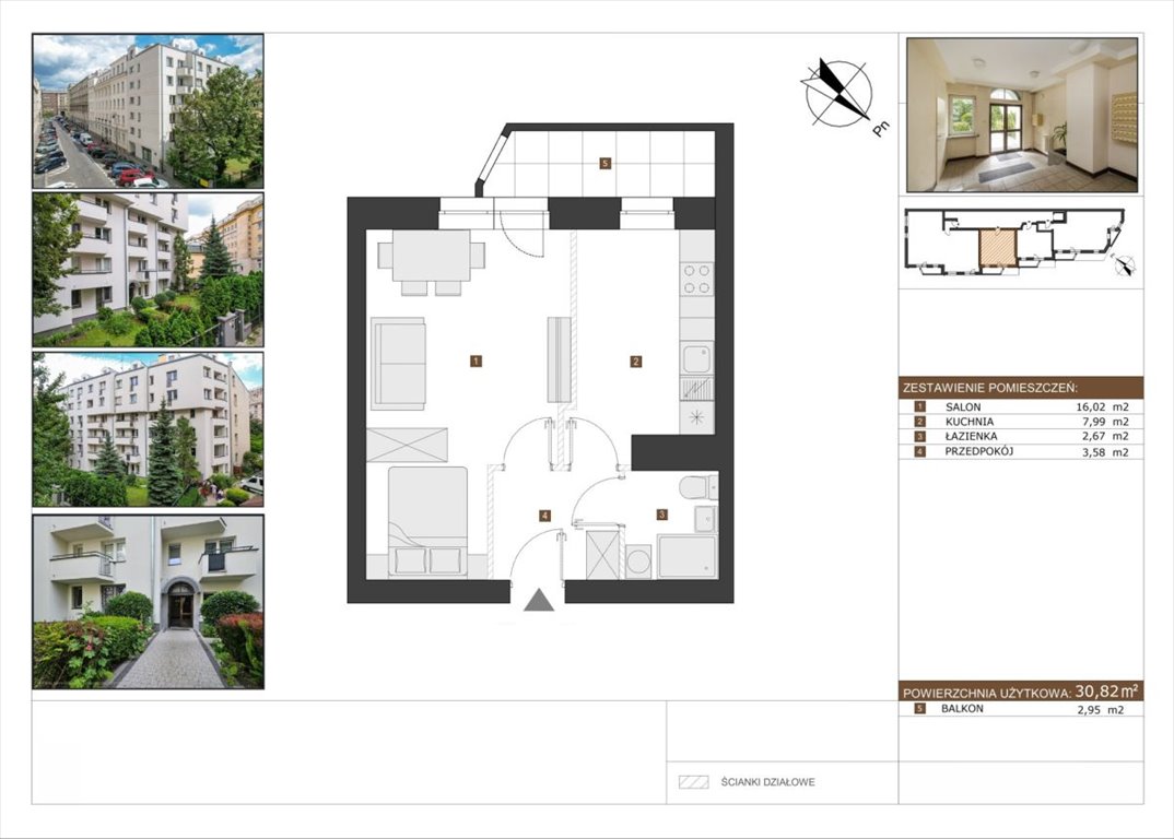 Mieszkanie dwupokojowe na sprzedaż Warszawa, Śródmieście, Jana i Jędrzeja Śniadeckich  31m2 Foto 1
