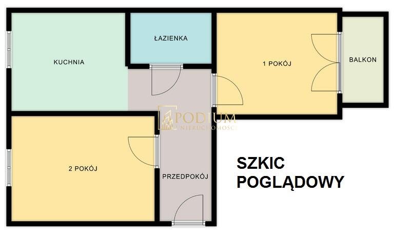 Mieszkanie dwupokojowe na sprzedaż Wrocław, Wrocław-Krzyki, Wrocław-Krzyki  47m2 Foto 1