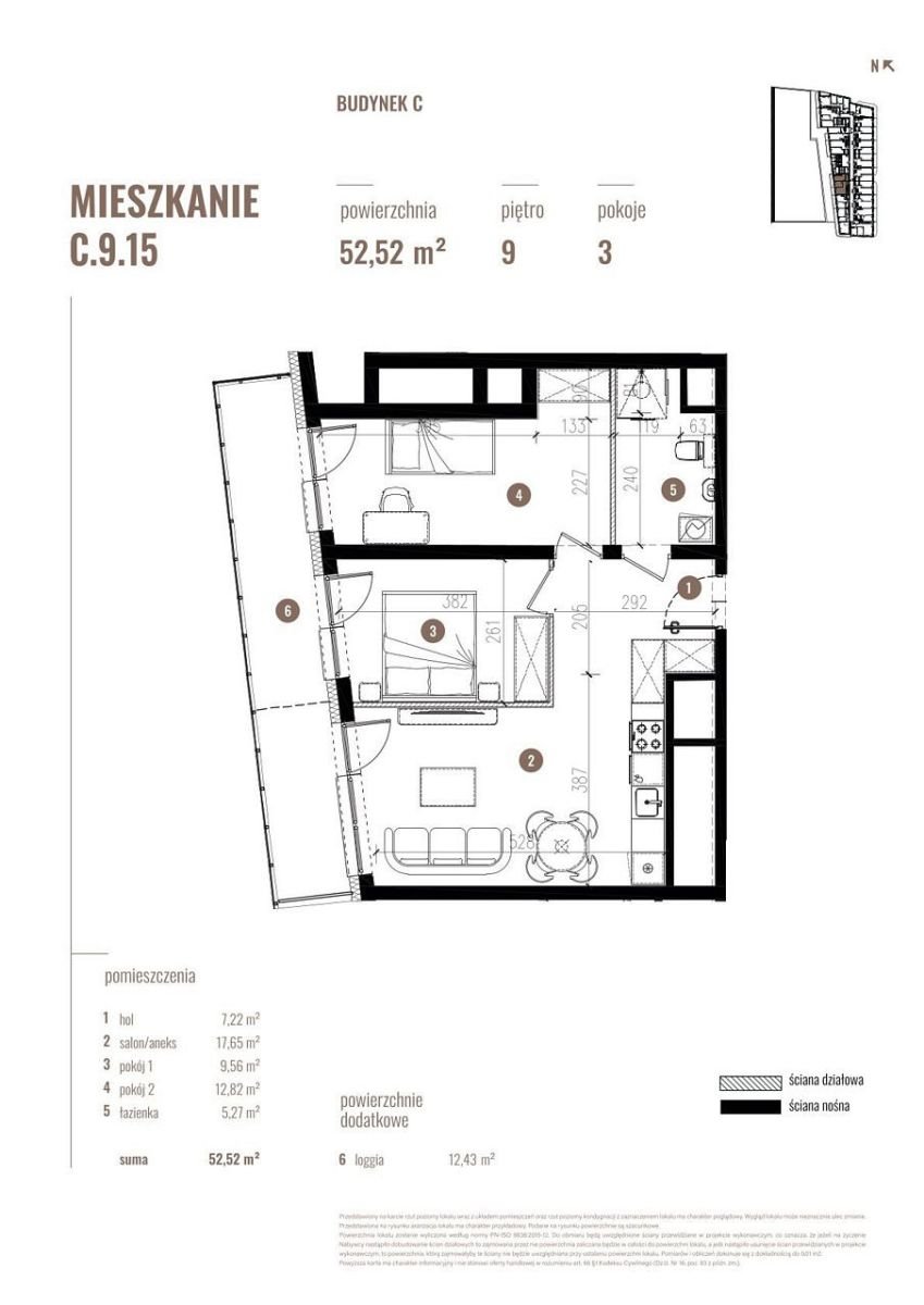 Mieszkanie trzypokojowe na sprzedaż Wrocław, Stare Miasto  53m2 Foto 2