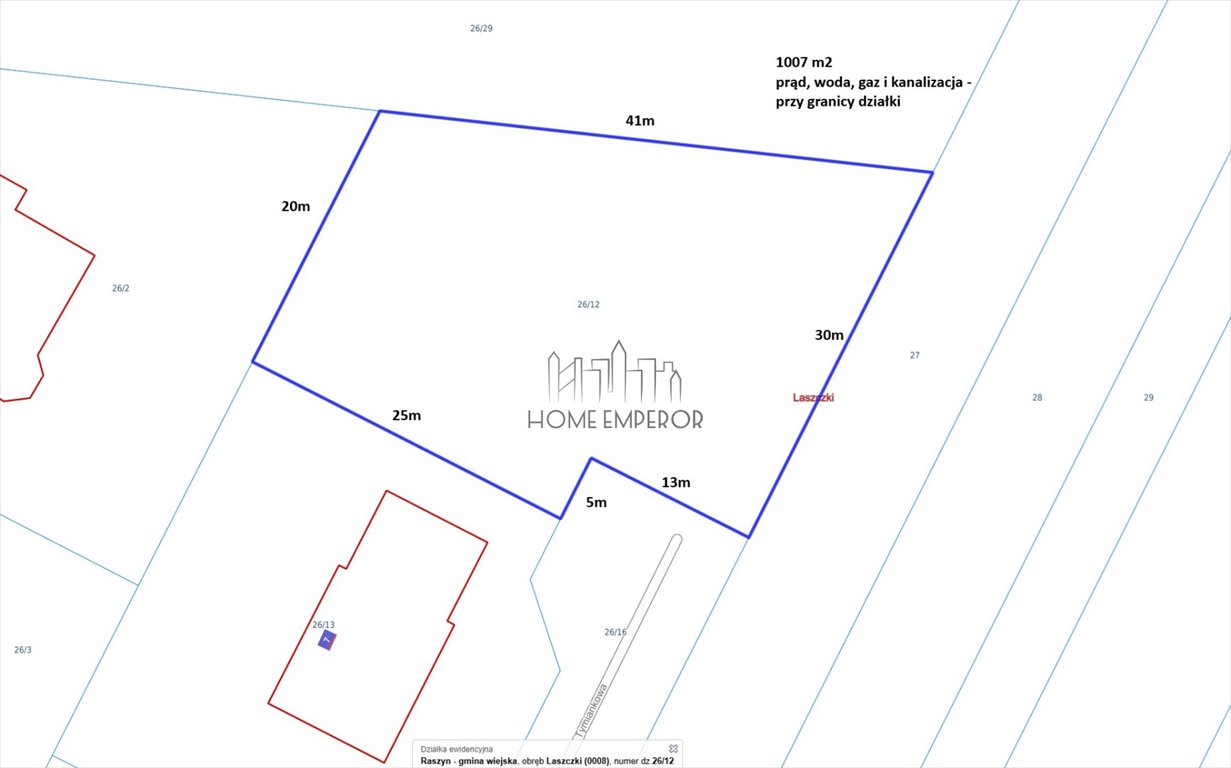 Działka budowlana na sprzedaż Laszczki, Tymiankowa  1 007m2 Foto 1