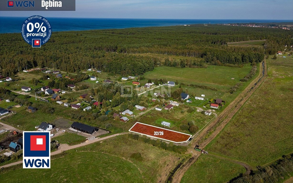 Działka rekreacyjna 440 m² blisko morza w Dębinie Dębina, Łąkowa  440m2 Foto 1