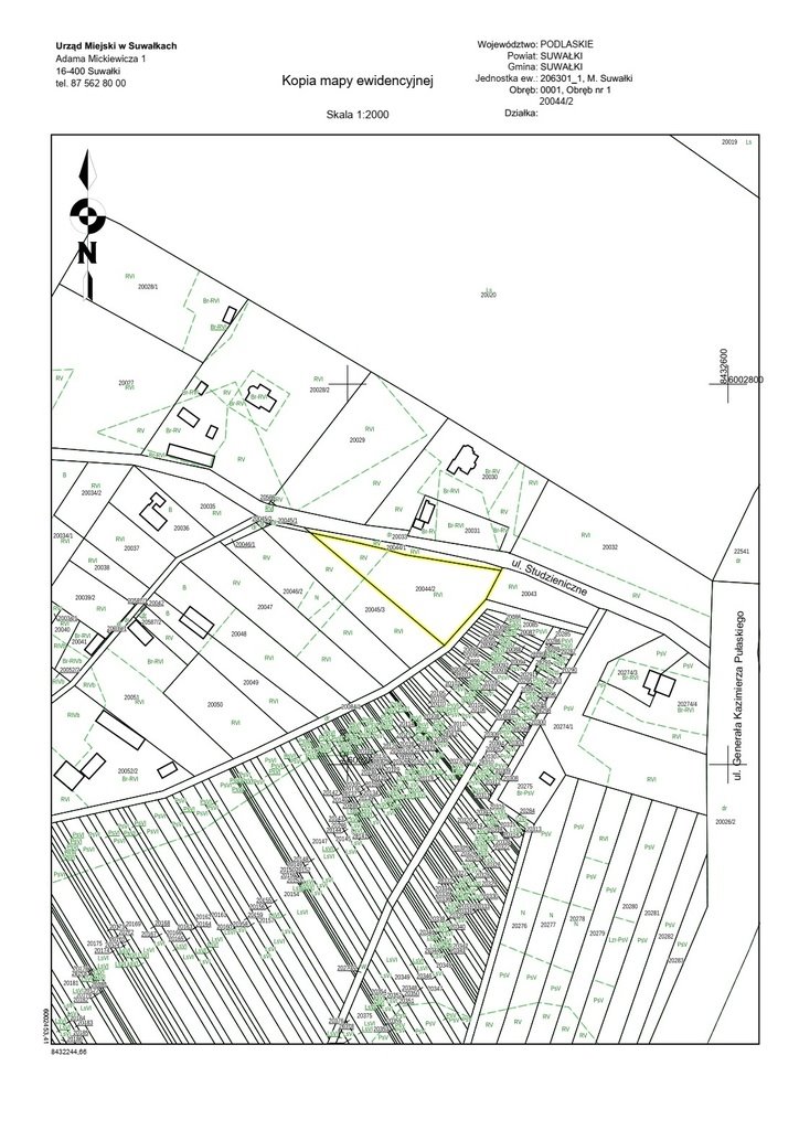 Działka 2266 m² pod zabudowę jednorodzinną - Suwałki Suwałki, Studzieniczne  2 266m2 Foto 1