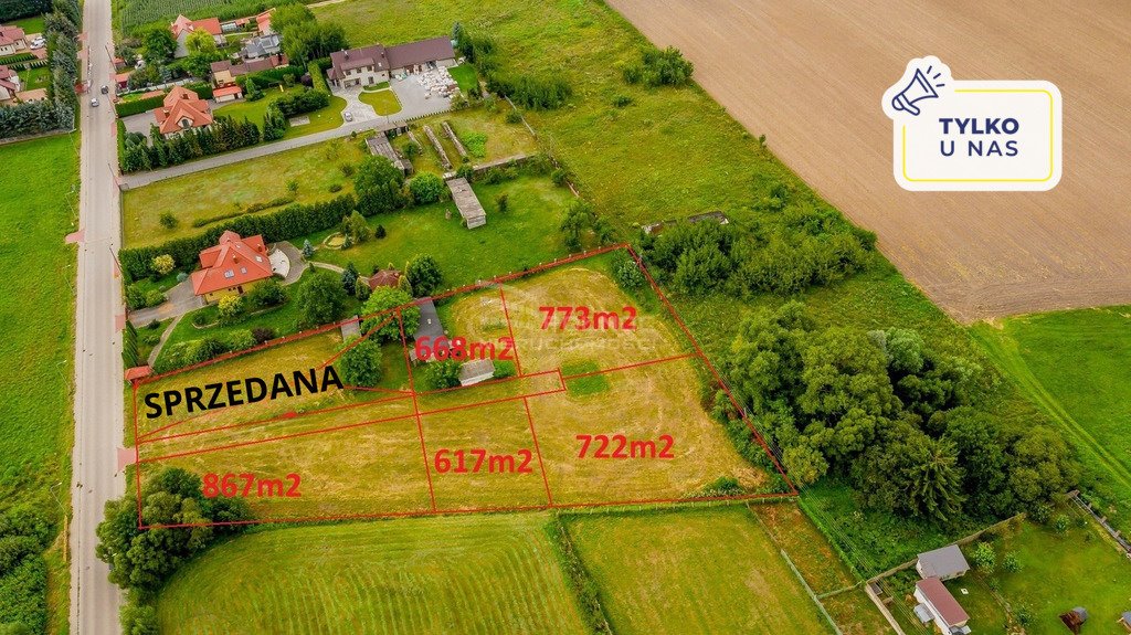 Działka budowlana na sprzedaż Stare Kupiski, Armii Krajowej  617m2 Foto 1