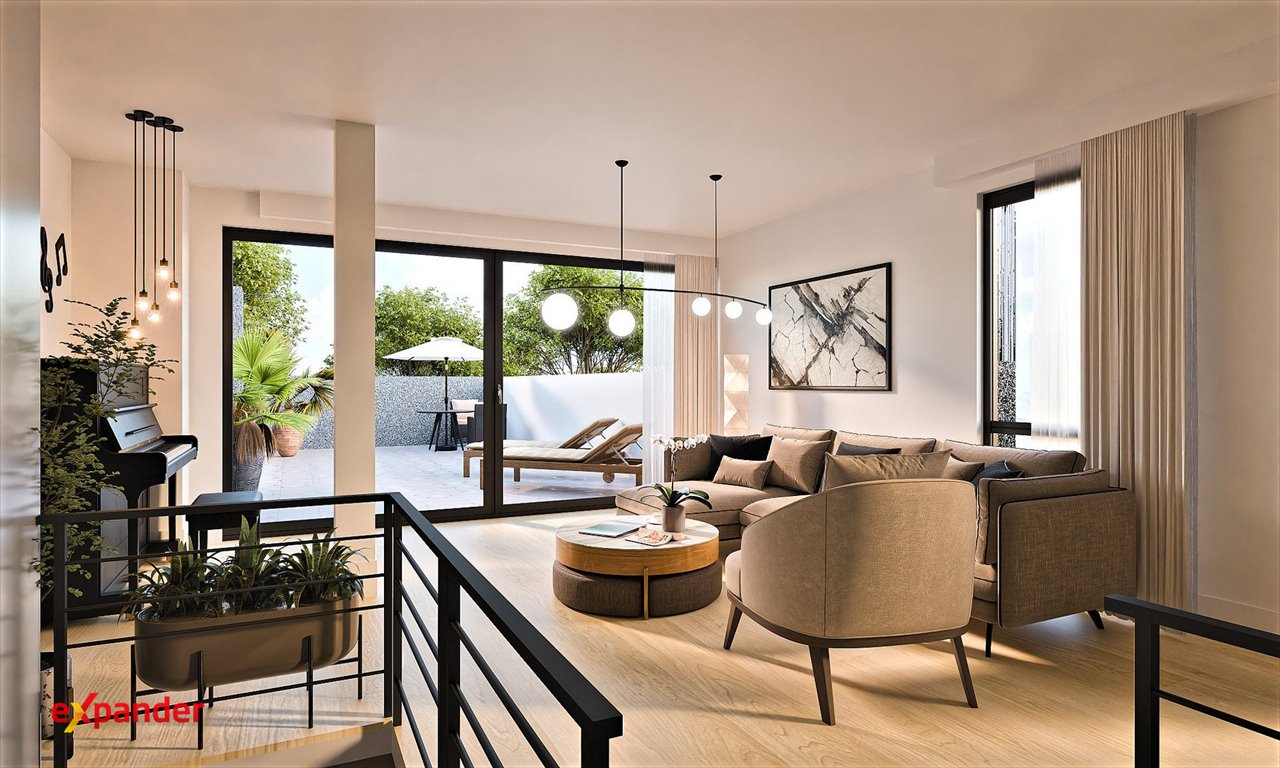 Dwupoziomowy penthouse z 43 m² tarasem i nowoczesnym designem. Katowice, Ligocka  62m2 Foto 1